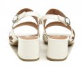 Jana 8-28368-42 bílé dámské sandály na podpatku | ARNO.cz - obuv s tradicí
