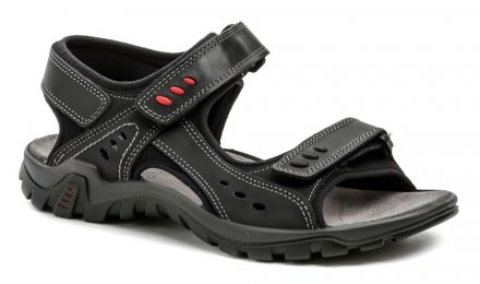 Pánská letní kožená vycházková sandálová obuv, vyrobena z pravé přírodní kůže v kombinaci s textilním materiálem.