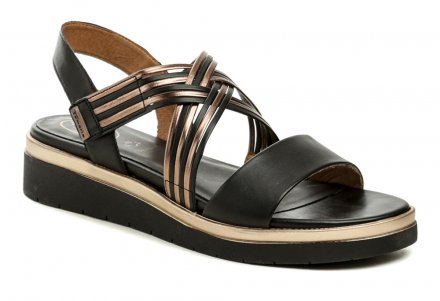 Dámská letní vycházková obuv typu sandály, vyrobená z pravé přírodní kůže s vyjmutelnou stélkou.