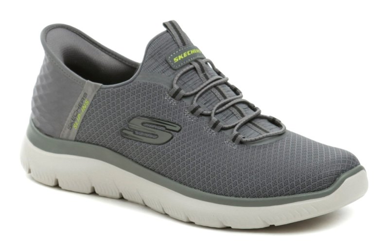 Skechers 2324587-CHAR šedé pánské Slip-in polobotky | ARNO.cz - obuv s tradicí